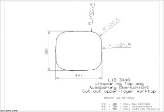 L18 3440 OKG Flush Cut Out